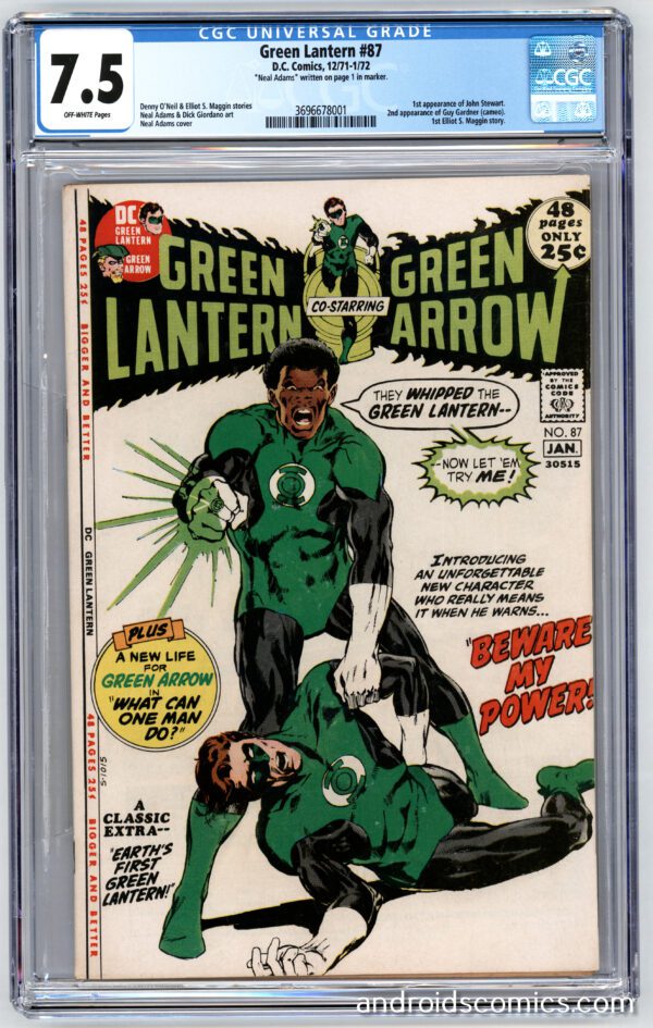 Green Lantern #87 comic book cover.