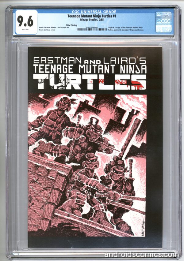 TMNT #1 comic book, graded 9.6.