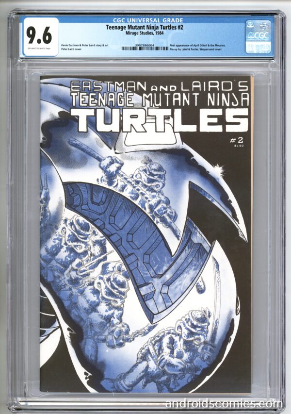 TMNT #2 comic book, graded 9.6.