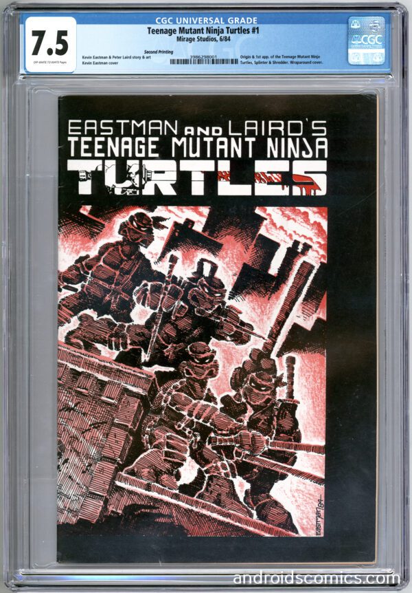 TMNT #1 comic book, graded 7.5.