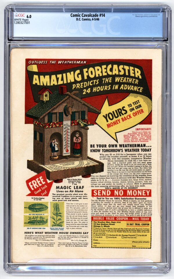 Vintage comic ad: Amazing weather forecaster.