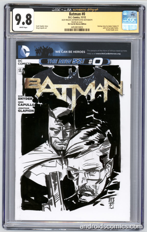 Batman #0 signed Greg Capullo sketch.