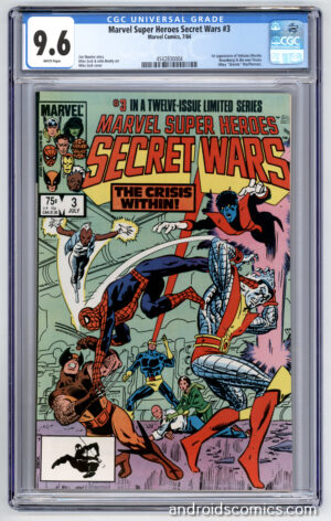 Marvel Super Heroes <br> Secret Wars #3 <br> CGC 9.6 <br> 1st App. of Volcana & Titania