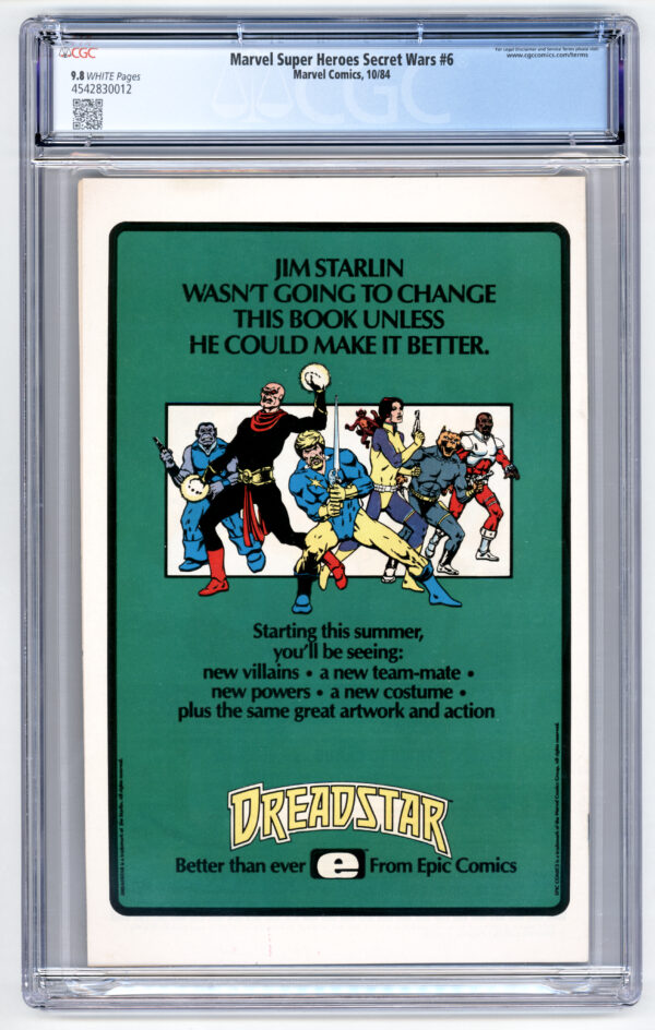 Marvel Super Heroes Secret Wars #6 <br> CGC 9.8 - Image 2