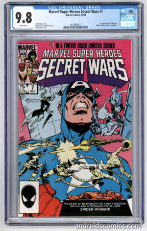 Marvel Super Heroes Secret Wars #7 <br> CGC 9.8 <br> 1st App. of Spider-Woman (Julia Carpenter)