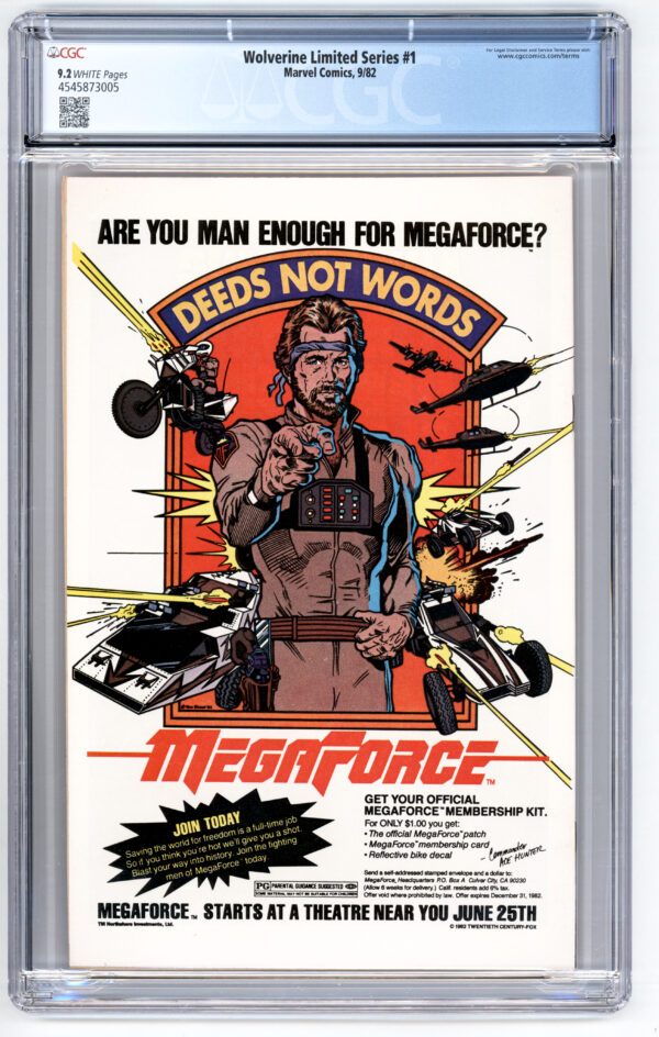 Wolverine Limited Series #1 <br> CGC 9.2 - Image 2